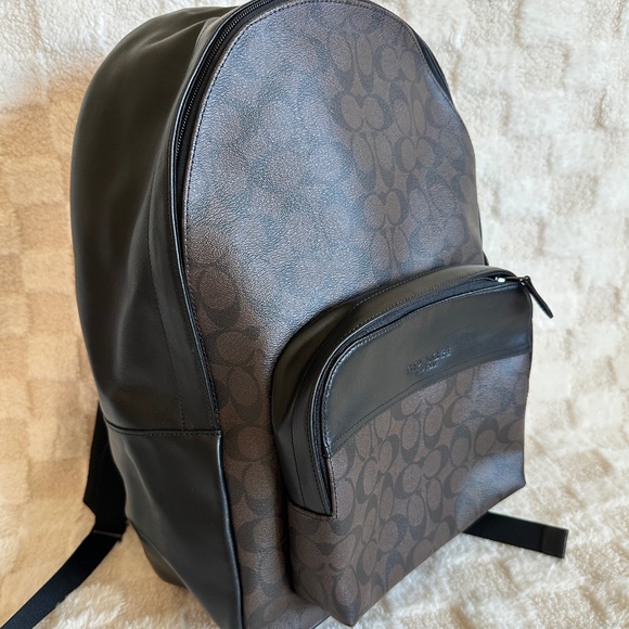 NWT!Rare! Coach F72483 Men's Houston Backpack In Signature Canvas Mahogany Black - Picture 2 of 12